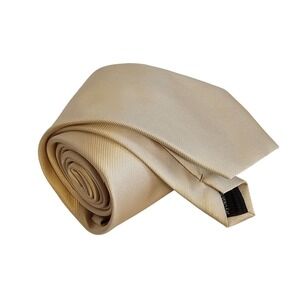 Elegant Champagne‎ Gold Textured Necktie for Men Formal Business Accessory